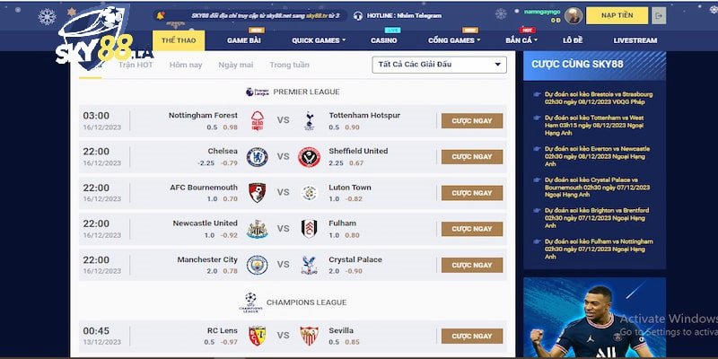 Cách tham gia SKY88 soi kèo chính xác