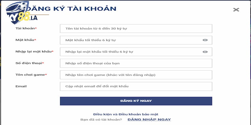Hoàn thiện thông tin đăng ký SKY88 theo yêu cầu