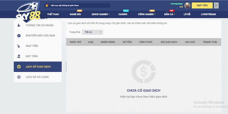 Một số chú ý quan trọng khi rút tiền SKY88
